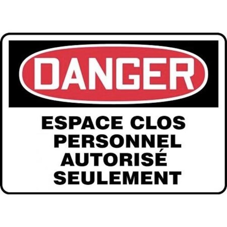 Accuform OSHA DANGER SAFETY SIGN CONFINED FRMCSP140VA FRMCSP140VA